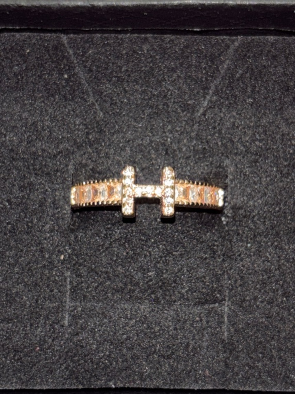 Hermes Inspiration Rose-Gold Tone Accent Ring